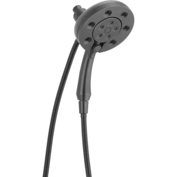 imageDelta Faucet 4Spray In2ition 2in1 Dual Shower Head with HandHeld Spray H2Okinetic Black Shower Head with Hose Showerheads Handheld Shower Heads Magnetic Docking Matte Black 58472BLVenetian Bronze