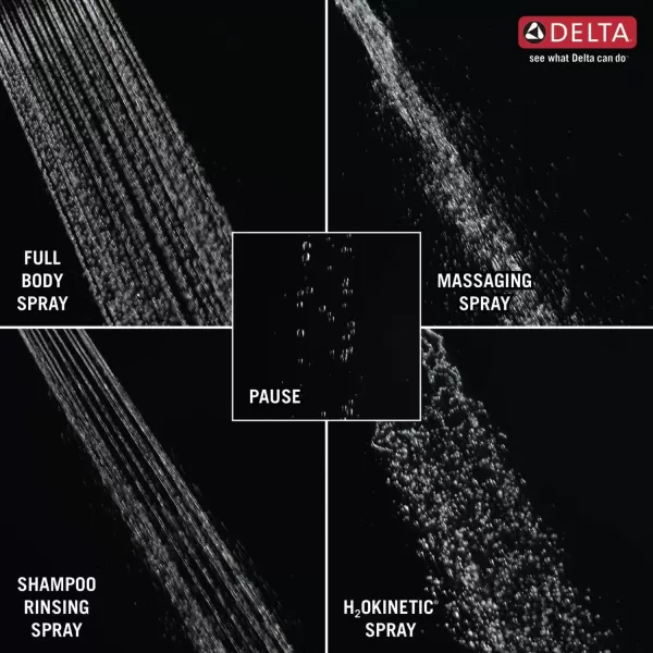 imageDelta Faucet 5Setting In2ition 2in1 Dual Hand Held Shower Head with Hose Gold Shower Head Handheld Combo Magnetic Docking Handheld Shower Head 25 GPM Champagne Bronze 58474CZ25
