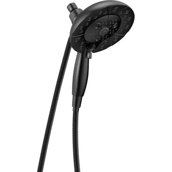 imageDelta Faucet 5Spray In2ition Dual Shower Head with Handheld Spray H2Okinetic Matte Black Shower Head with Hose Showerheads Handheld Shower Heads Magnetic Docking Matte Black 58480BLPKMatte Black