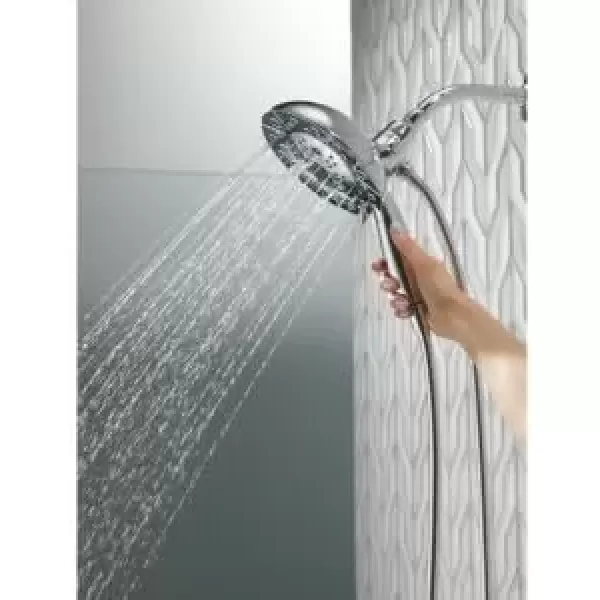 imageDelta Faucet 5Spray In2ition Dual Shower Head with Handheld Spray H2Okinetic Matte Black Shower Head with Hose Showerheads Handheld Shower Heads Magnetic Docking Matte Black 58480BLPKMatte Black