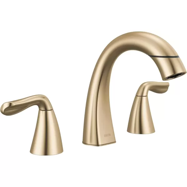 imageDelta Faucet Arvo PullDown Widespread Bathroom Faucet Brushed Nickel Bathroom Sink Faucet Bathroom Faucet with Pull Out Sprayer 3Hole Bathroom Faucet SpotShield Nickel 35840LFSPPDChampagne Bronze
