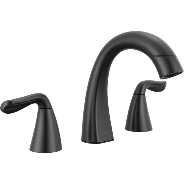 imageDelta Faucet Arvo PullDown Widespread Bathroom Faucet Brushed Nickel Bathroom Sink Faucet Bathroom Faucet with Pull Out Sprayer 3Hole Bathroom Faucet SpotShield Nickel 35840LFSPPDMatte Black
