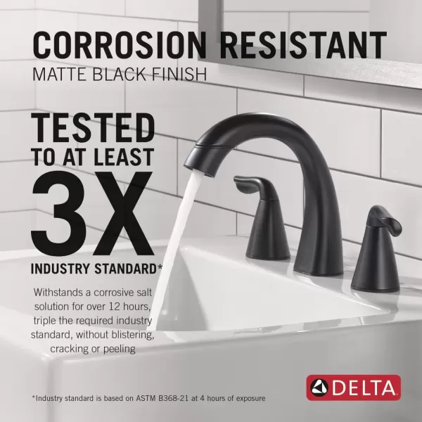 imageDelta Faucet Arvo PullDown Widespread Bathroom Faucet Brushed Nickel Bathroom Sink Faucet Bathroom Faucet with Pull Out Sprayer 3Hole Bathroom Faucet SpotShield Nickel 35840LFSPPDMatte Black