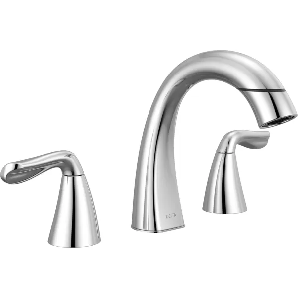 imageDelta Faucet Arvo PullDown Widespread Bathroom Faucet Brushed Nickel Bathroom Sink Faucet Bathroom Faucet with Pull Out Sprayer 3Hole Bathroom Faucet SpotShield Nickel 35840LFSPPDChrome