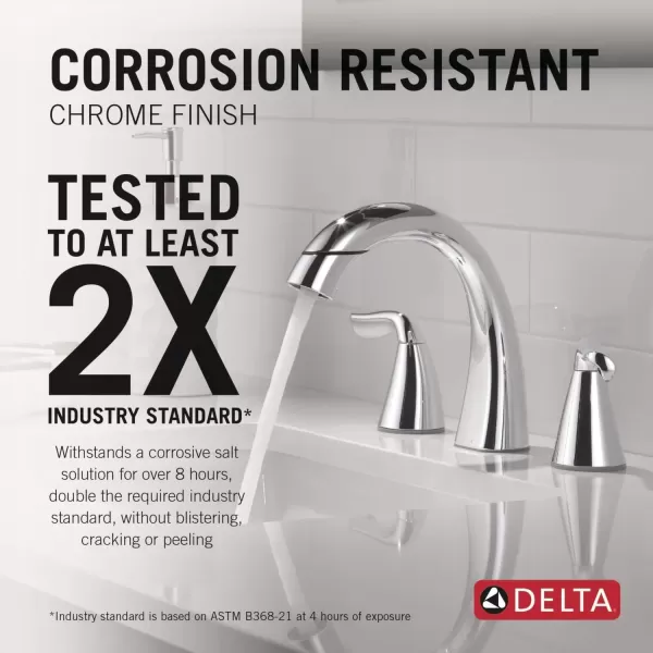 imageDelta Faucet Arvo PullDown Widespread Bathroom Faucet Brushed Nickel Bathroom Sink Faucet Bathroom Faucet with Pull Out Sprayer 3Hole Bathroom Faucet SpotShield Nickel 35840LFSPPDChrome