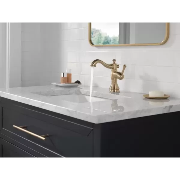 imageDelta Faucet Cassidy Pull Down Bathroom Faucet Bathroom Pull Out Faucet Chrome Single Hole Bathroom Faucet with Pull Down Sprayer Bathroom Sink Faucet with Magnetic Docking Chrome 597PDDSTChampagne Bronze