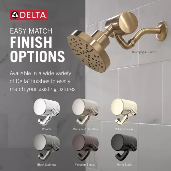 imageDelta Faucet Clarifi Premium Shower Filter Attachment with Filter Shower Water Filter Shower Head Filter Matte Black 5SF100BLChrome