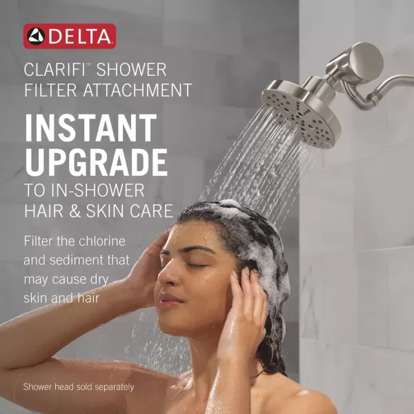 imageDelta Faucet Clarifi Premium Shower Filter Attachment with Filter Shower Water Filter Shower Head Filter Matte Black 5SF100BLChrome