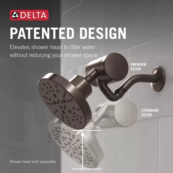 imageDelta Faucet Clarifi Premium Shower Filter Attachment with Filter Shower Water Filter Shower Head Filter Matte Black 5SF100BLVenetian Bronze