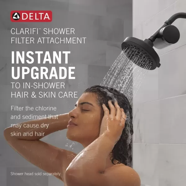 imageDelta Faucet Clarifi Standard Shower Filter Attachment with Filter Shower Water Filter Shower Head Filter Champagne Bronze 7SF100CZMatte Black