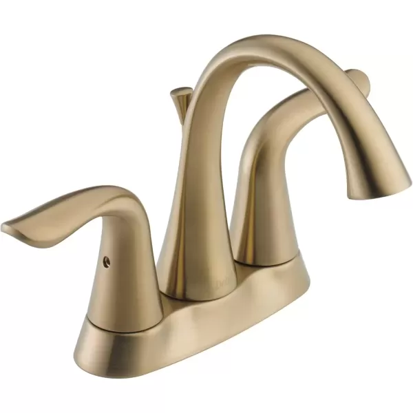 imageDelta Faucet Lahara Gold Bathroom Faucet Centerset Bathroom Faucet Diamond Seal Technology Metal Drain Assembly Champagne Bronze 2538CZMPUDSTChampagne Bronze