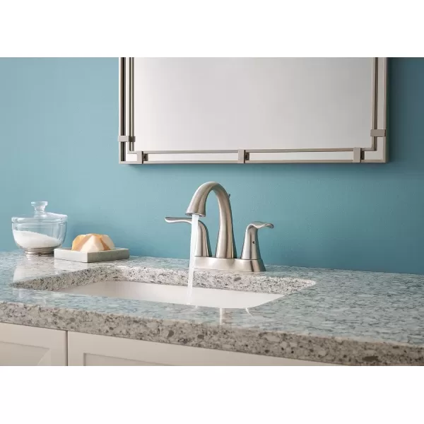 imageDelta Faucet Lahara Gold Bathroom Faucet Centerset Bathroom Faucet Diamond Seal Technology Metal Drain Assembly Champagne Bronze 2538CZMPUDSTStainless