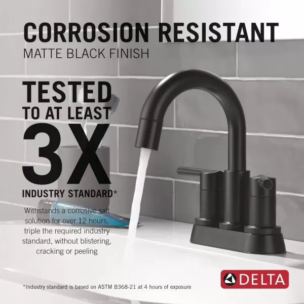 imageDelta Faucet Nicoli PullDown Centerset Bathroom Faucet Black and Gold Bathroom Sink Faucet Bathroom Faucet with Pull Out Sprayer 3Hole Bathroom Faucet Matte BlackChampagne Bronze 25749LFGZPDMatte Black