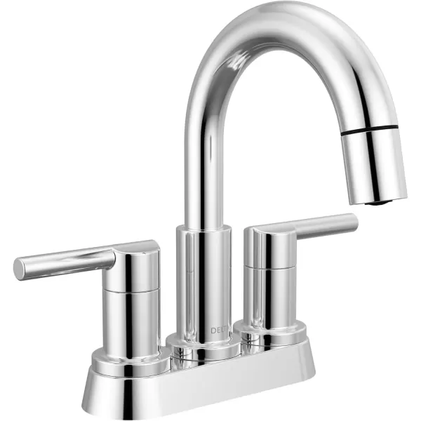 imageDelta Faucet Nicoli PullDown Centerset Bathroom Faucet Black and Gold Bathroom Sink Faucet Bathroom Faucet with Pull Out Sprayer 3Hole Bathroom Faucet Matte BlackChampagne Bronze 25749LFGZPDChrome