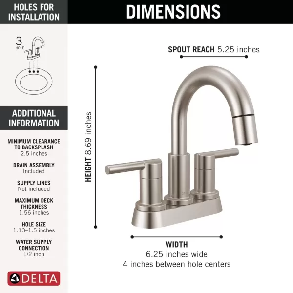 imageDelta Faucet Nicoli PullDown Centerset Bathroom Faucet Black and Gold Bathroom Sink Faucet Bathroom Faucet with Pull Out Sprayer 3Hole Bathroom Faucet Matte BlackChampagne Bronze 25749LFGZPDStainless