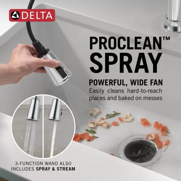 imageDelta Faucet Renaldi Touchless Kitchen Faucet with Touch Technology Brushed Nickel Kitchen Sink Faucet Delta ProClean Faucet Pull Down Kitchen Faucet Lumicoat Arctic Stainless 9184TLARPRDSTChrome
