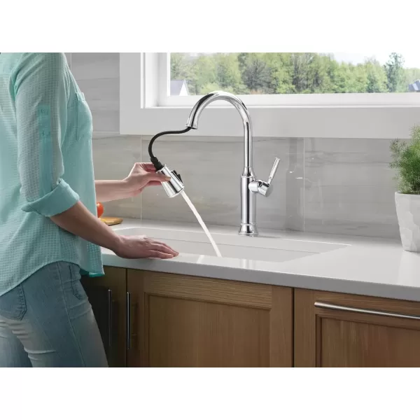 imageDelta Faucet Renaldi Touchless Kitchen Faucet with Touch Technology Brushed Nickel Kitchen Sink Faucet Delta ProClean Faucet Pull Down Kitchen Faucet Lumicoat Arctic Stainless 9184TLARPRDSTChrome