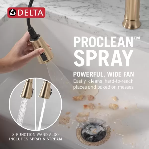 imageDelta Faucet Renaldi Touchless Kitchen Faucet with Touch Technology Brushed Nickel Kitchen Sink Faucet Delta ProClean Faucet Pull Down Kitchen Faucet Lumicoat Arctic Stainless 9184TLARPRDSTLumicoat Champagne Bronze