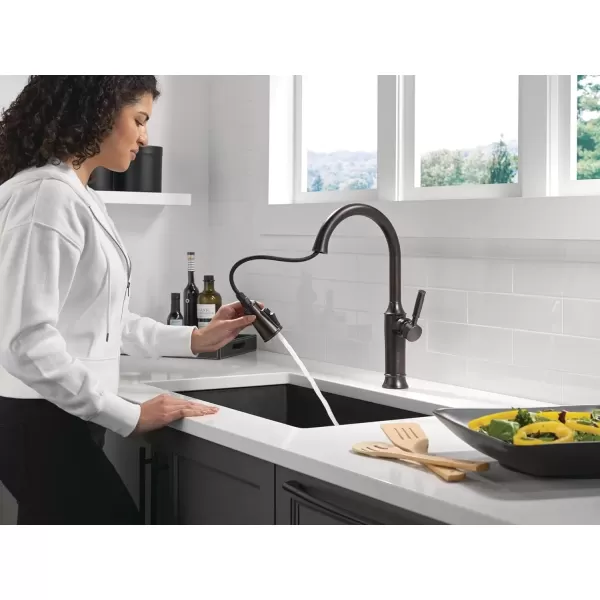 imageDelta Faucet Renaldi Touchless Kitchen Faucet with Touch Technology Gold Kitchen Sink Faucet Delta ProClean Kitchen Faucet Pull Down Kitchen Faucet Lumicoat Champagne Bronze 9184TLCZPRDSTVenetian Bronze