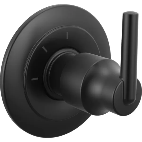 imageDelta Faucet Trinsic 3Setting Shower Handle Diverter Trim Kit Diverter Valve Trim Kit Black 3 Way Shower Diverter Delta Diverter Trim Matte Black T11859BL Valve Not Included