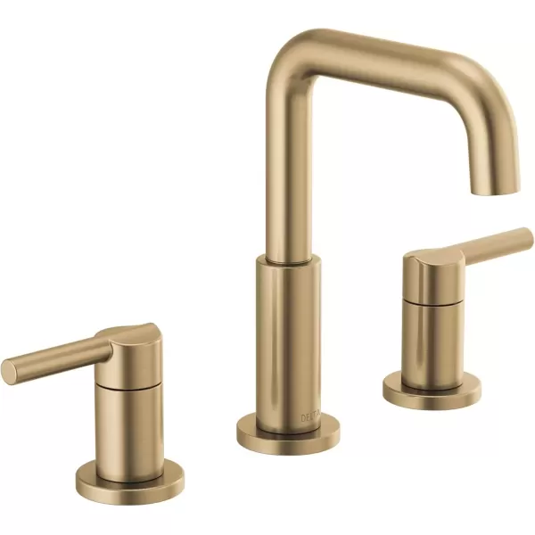 imageDELTA 35849LFBL Nicoli Bathroom Faucet Lever Handle Matte BlackChampagne Bronze