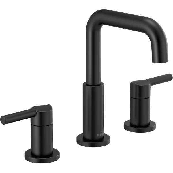 imageDELTA 35849LFBL Nicoli Bathroom Faucet Lever Handle Matte BlackMatte Black
