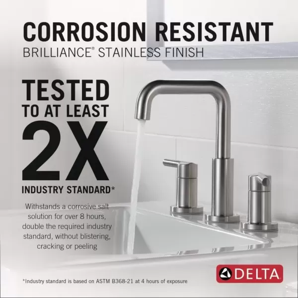 imageDELTA 35849LFBL Nicoli Bathroom Faucet Lever Handle Matte BlackStainless