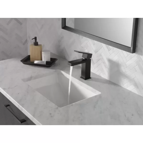 imageDELTA 567LFBLGPMPP Modern Bathroom Faucet 10 GPM Water Flow Matte BlackMatte Black