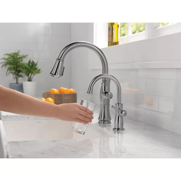 imageDELTA FAUCET 1960BLDST Traditional Beverage Faucet Matte BlackArctic Stainless