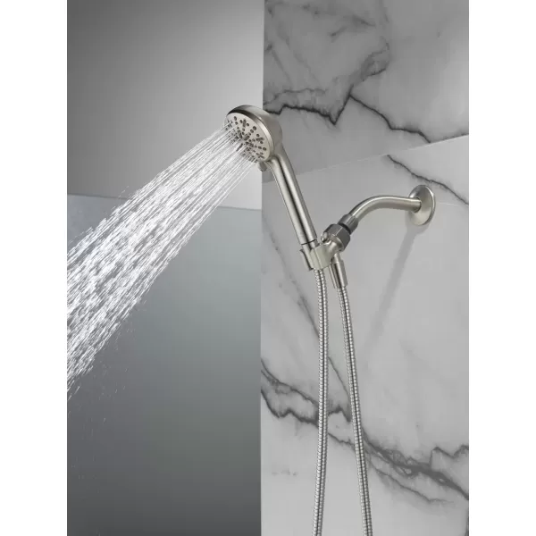imageDelta Faucet 4Setting Handheld Shower Head Black Shower Head with Hose Showerheads ampamp Handheld Showers Handheld Shower Heads Detachable Shower Head Hand Shower 175 GPM Matte Black 75413BLStainless