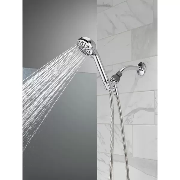 imageDelta Faucet 4Setting Handheld Shower Head Black Shower Head with Hose Showerheads ampamp Handheld Showers Handheld Shower Heads Detachable Shower Head Hand Shower 175 GPM Matte Black 75413BLChrome