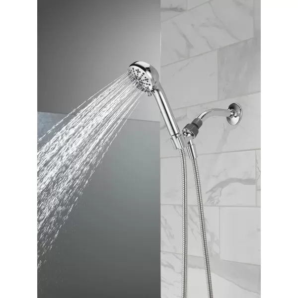 imageDelta Faucet 4Setting Handheld Shower Head Black Shower Head with Hose Showerheads ampamp Handheld Showers Handheld Shower Heads Detachable Shower Head Hand Shower 175 GPM Matte Black 75413BLChrome