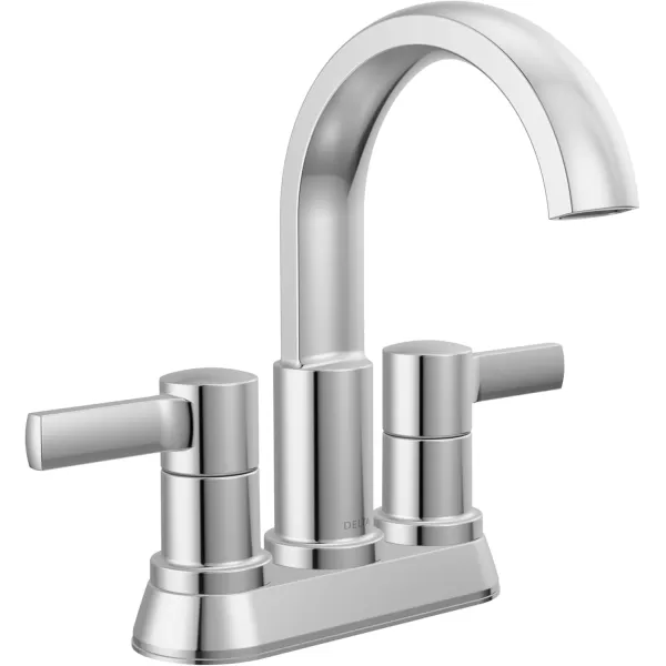 imageDelta Faucet Albion Centerset Bathroom Faucet Matte Black 2Handle Bathroom Faucet Delta Bathroom Sink Faucet Metal PushPop Drain Assembly 12 GPM Flow Rate Matte Black 25855LFBLChrome