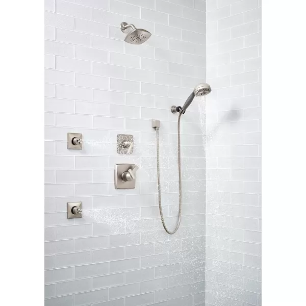 imageDelta Faucet Ashlyn 3Setting Shower Handle Diverter Trim Kit Diverter Valve Trim Kit Brushed Nickel 3 Way Shower Diverter Delta Diverter Trim Stainless T11864SS Valve Not IncludedStainless