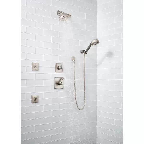 imageDelta Faucet Ashlyn 3Setting Shower Handle Diverter Trim Kit Diverter Valve Trim Kit Brushed Nickel 3 Way Shower Diverter Delta Diverter Trim Stainless T11864SS Valve Not IncludedStainless