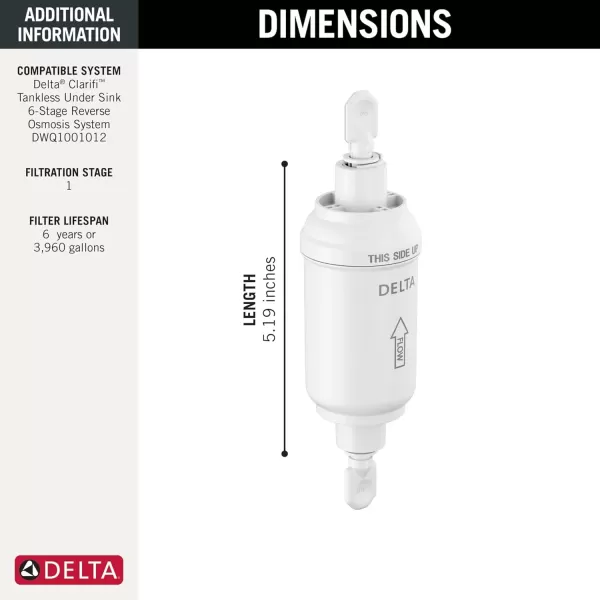 imageDelta Faucet Clarifi Remineralization Cartridge DWQ300300PreFilter