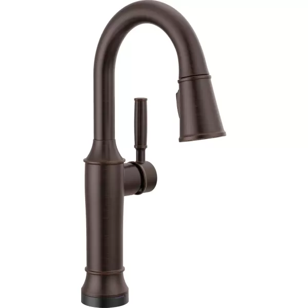 imageDelta Faucet Renaldi Touchless Bar Faucet with Touch Technology Bar Sink Faucet Single Hole Matte Black Wet Bar Faucets Prep Sink Faucet Faucet for Bar Sink Matte Black 9984TLBLDSTVenetian Bronze