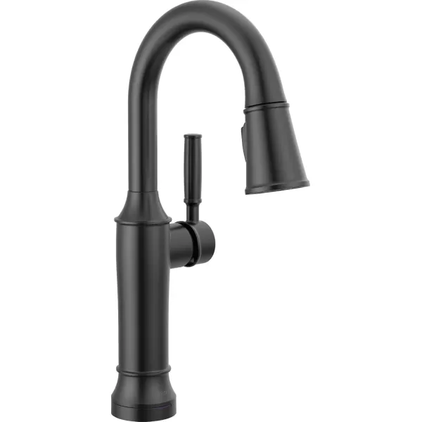imageDelta Faucet Renaldi Touchless Bar Faucet with Touch Technology Bar Sink Faucet Single Hole Matte Black Wet Bar Faucets Prep Sink Faucet Faucet for Bar Sink Matte Black 9984TLBLDSTMatte Black