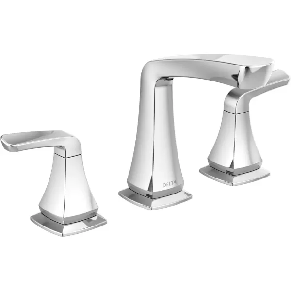 imageDelta Faucet Vesna Matte Black 3Hole Bathroom Faucet with PopUp Drain Assembly 35789LFBLChrome