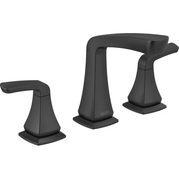 imageDelta Faucet Vesna Matte Black 3Hole Bathroom Faucet with PopUp Drain Assembly 35789LFBLMatte Black