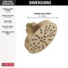 imageDELTA 52668BL UniversalShoweringComponents H2Okinetic 5Setting Raincan Shower Head Matte BlackChampagne Bronze