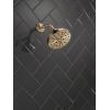 imageDELTA 52668BL UniversalShoweringComponents H2Okinetic 5Setting Raincan Shower Head Matte BlackChampagne Bronze