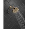 imageDELTA 52668BL UniversalShoweringComponents H2Okinetic 5Setting Raincan Shower Head Matte BlackChampagne Bronze
