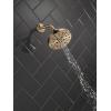 imageDELTA 52668BL UniversalShoweringComponents H2Okinetic 5Setting Raincan Shower Head Matte BlackChampagne Bronze