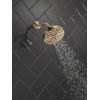 imageDELTA 52668BL UniversalShoweringComponents H2Okinetic 5Setting Raincan Shower Head Matte BlackChampagne Bronze