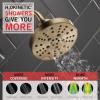 imageDELTA 52668BL UniversalShoweringComponents H2Okinetic 5Setting Raincan Shower Head Matte BlackChampagne Bronze