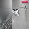 imageDELTA 52668BL UniversalShoweringComponents H2Okinetic 5Setting Raincan Shower Head Matte BlackChrome