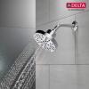 imageDELTA 52668BL UniversalShoweringComponents H2Okinetic 5Setting Raincan Shower Head Matte BlackChrome