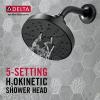 imageDELTA 52668BL UniversalShoweringComponents H2Okinetic 5Setting Raincan Shower Head Matte BlackMatte Black