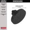 imageDELTA 52668BL UniversalShoweringComponents H2Okinetic 5Setting Raincan Shower Head Matte BlackMatte Black